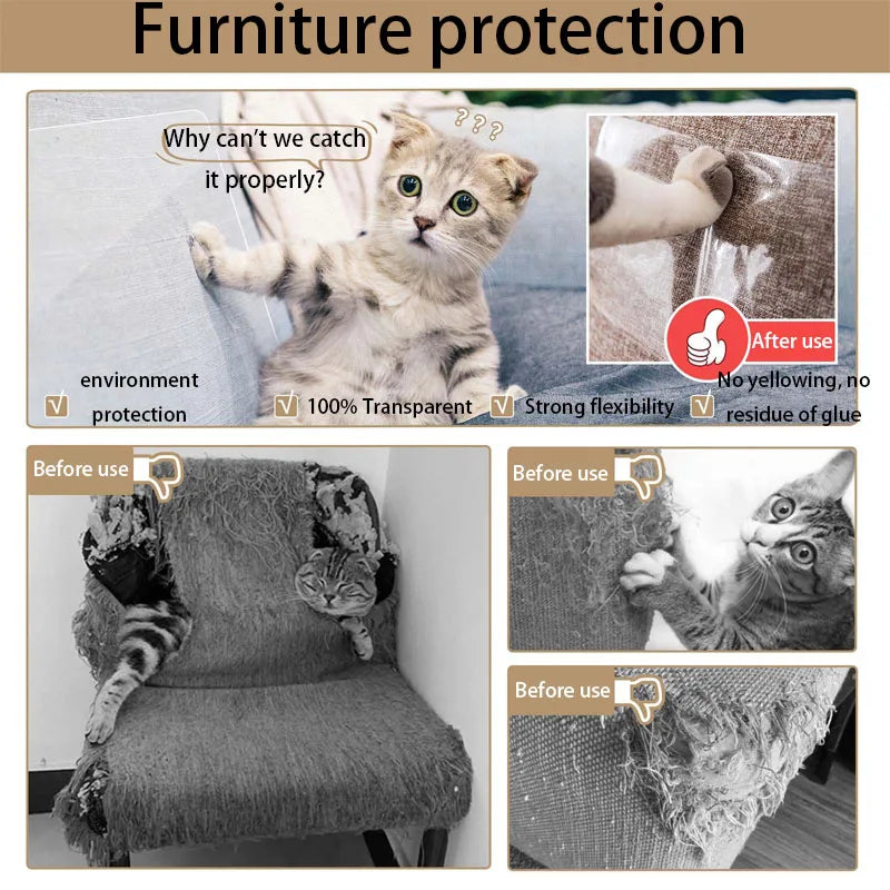 Protection anti-griffures chat transparente — adhésive, 300 cm – photo 6