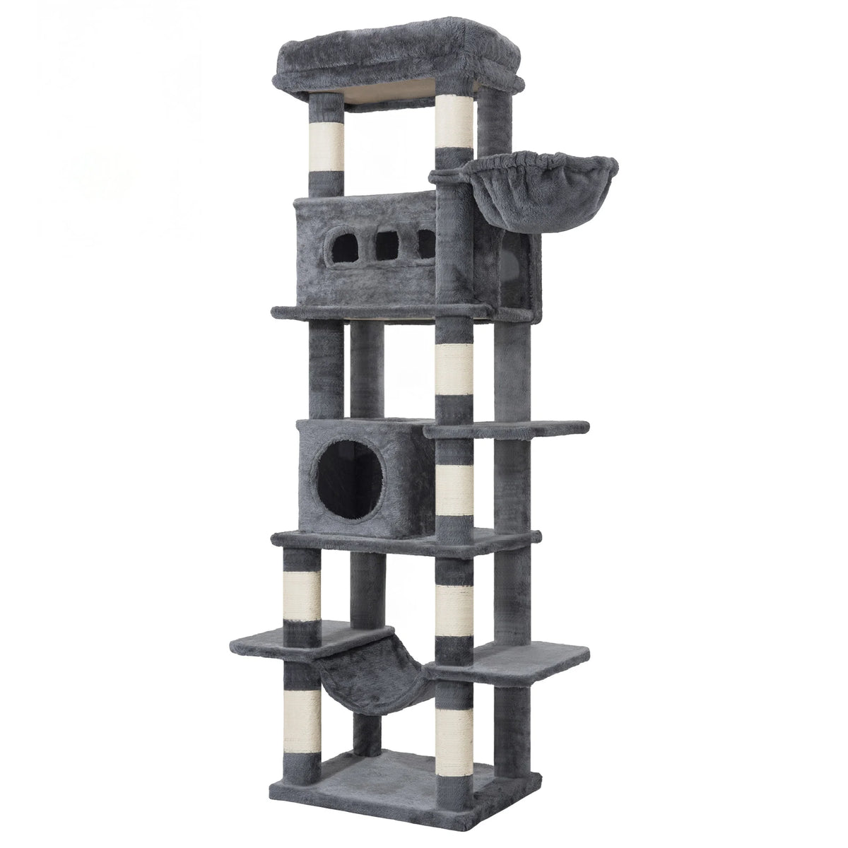 Arbre à chat 170 cm multi-niveaux — grand perchoir, coussin lavable – photo 10