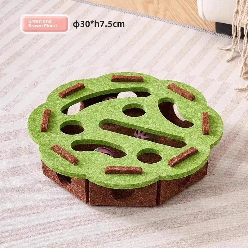 Jouet puzzle pour chat en feutre — boîte à balles d'activité – photo 11