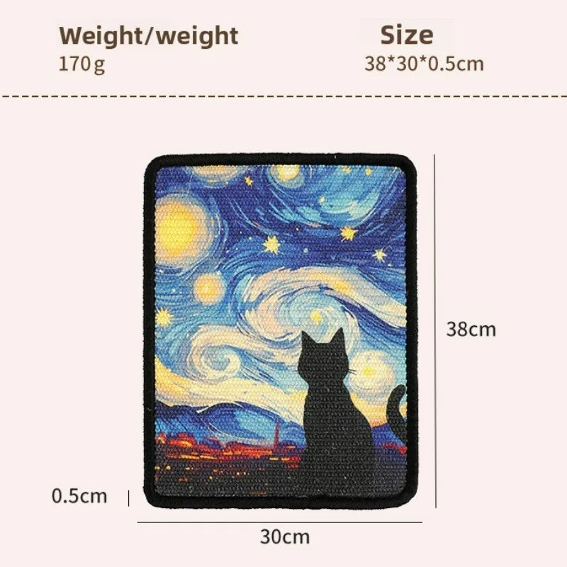 Griffoir mural pour chat en tissu — bords cousus, 9 motifs – photo 6