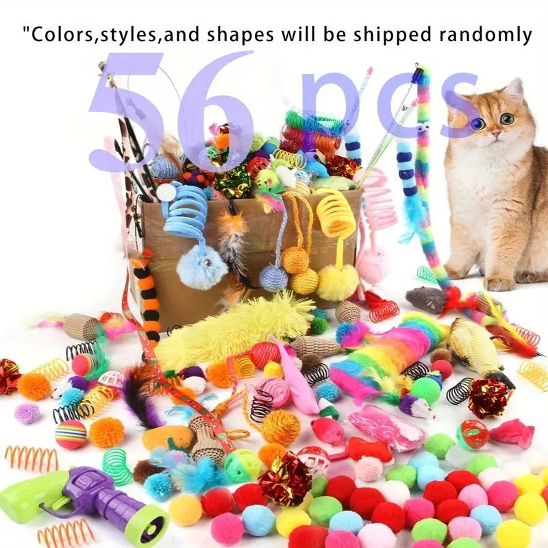 Lot de jouets pour chat assortis — 14 ou 28 pièces, peluches – photo 4