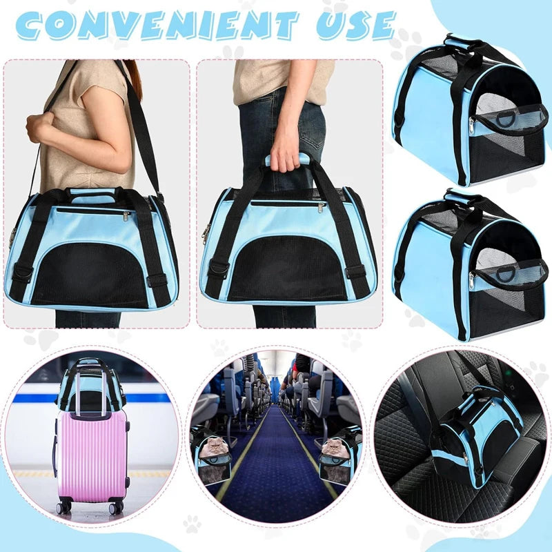 Sac de transport pour chat pliable — maille respirante, S à L – photo 3