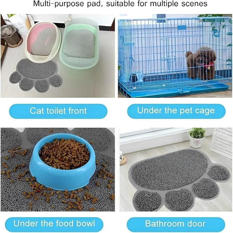 Tapis de litière pour chat motif pattes — imperméable, 2 tailles – photo 5