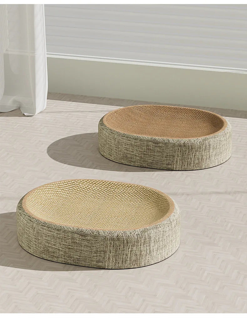Griffoir pour chat en carton ovale 41 cm — 2 en 1 nid et griffoir – photo 6
