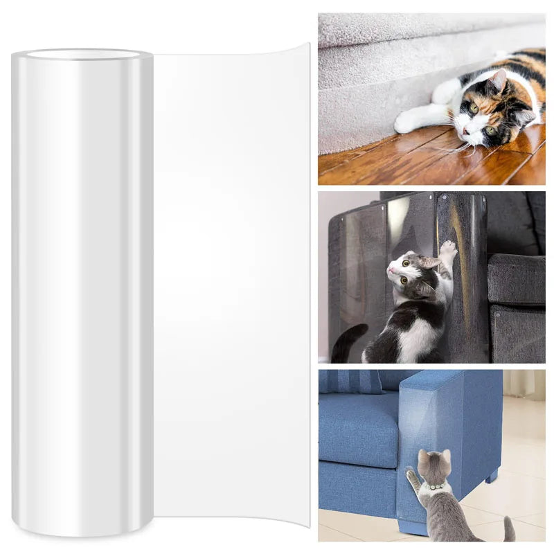 Protection anti-griffures chat transparente — adhésive, 300 cm