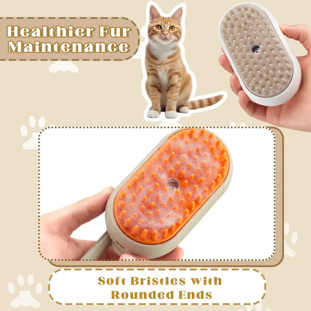 Brosse vapeur pour chat 3 en 1 — brosse à brumisation pliable – photo 2