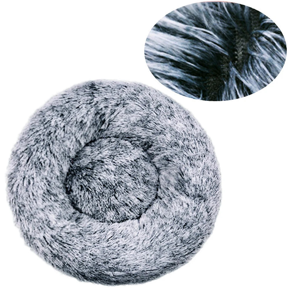 Lit rond pour chat en peluche — panier douillet lavable – photo 13