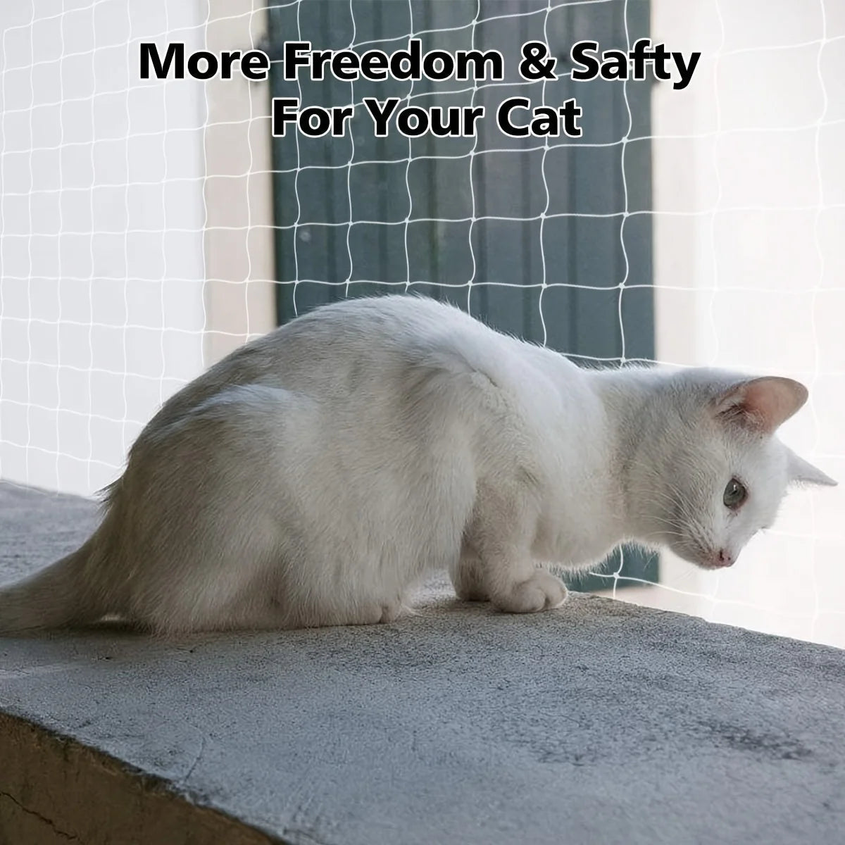 Filet de protection transparent pour chat — balcon et escalier – photo 3