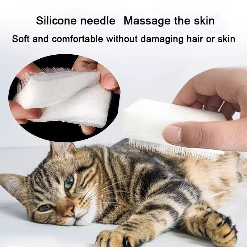 Brosse langue de chat — brosse de massage pour chat, retire les poils – photo 3