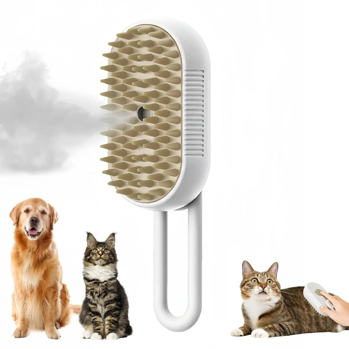 Brosse vapeur pour chat 3 en 1 — brosse à brumisation pliable – photo 7