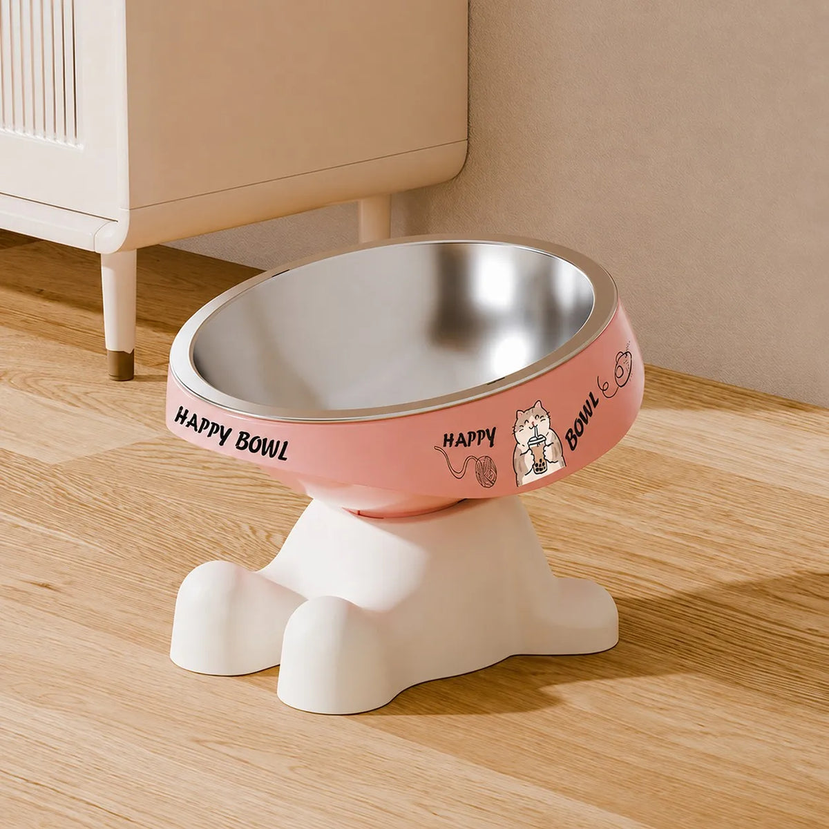Gamelle surélevée pour chat à motifs — bol plastique ou inox – photo 12