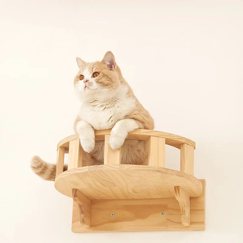 Parcours mural pour chat en bois — étagères d'escalade – photo 2