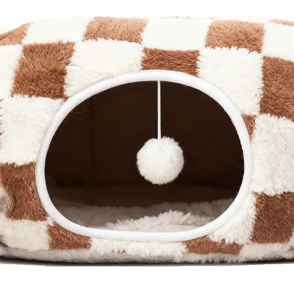 Lit tunnel pour chat lavable avec balle — cachette et couchage – photo 6