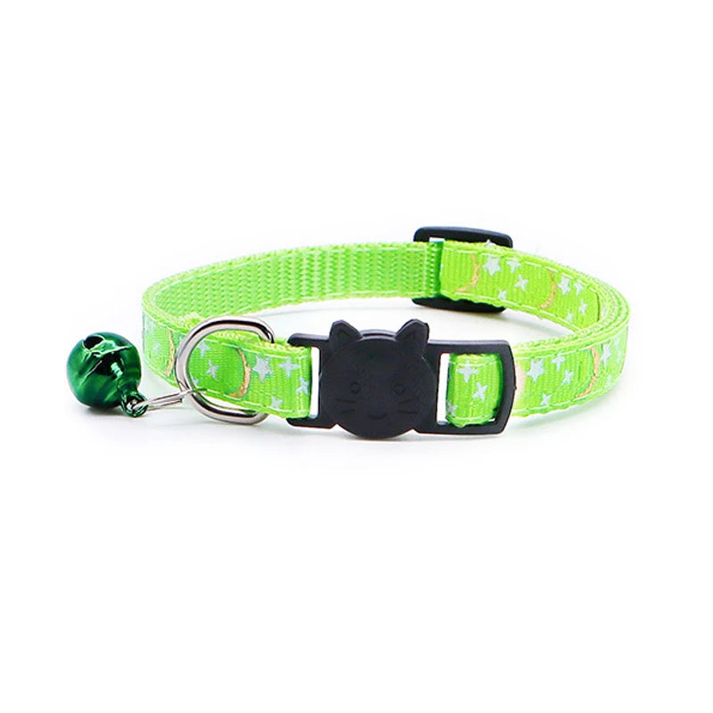 Collier pour chat étoiles et lune — boucle anti-étranglement, grelot – photo 8