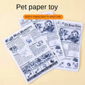 Jouet en papier froissé pour chat — bruissant, noir et blanc
