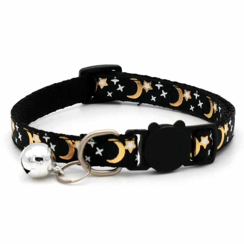Collier pour chat avec clochette — réglable, motifs empreintes – photo 14