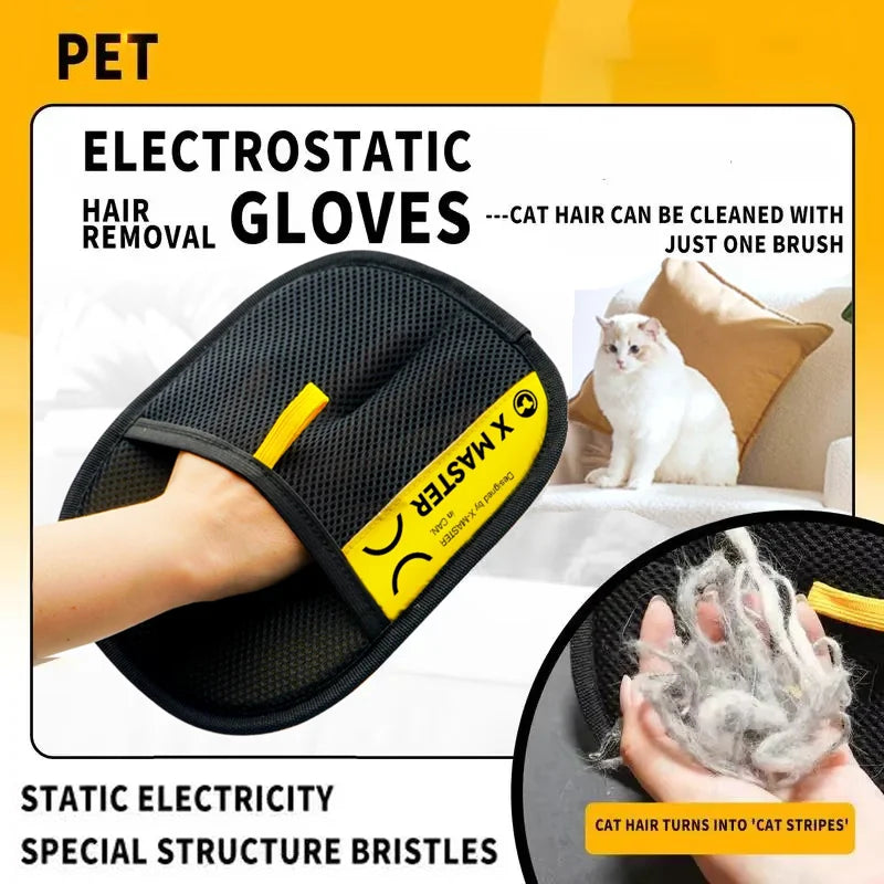 Gant anti-poils pour chat — rouleau 2 en 1 réutilisable