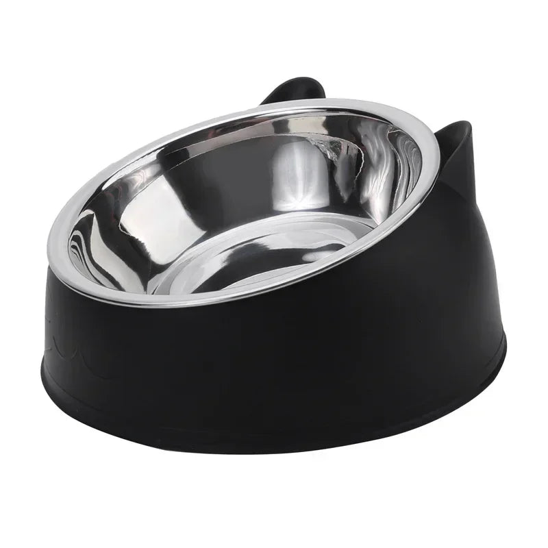 Gamelle double pour chat en inox inclinée à 15° — 400 ml – photo 2