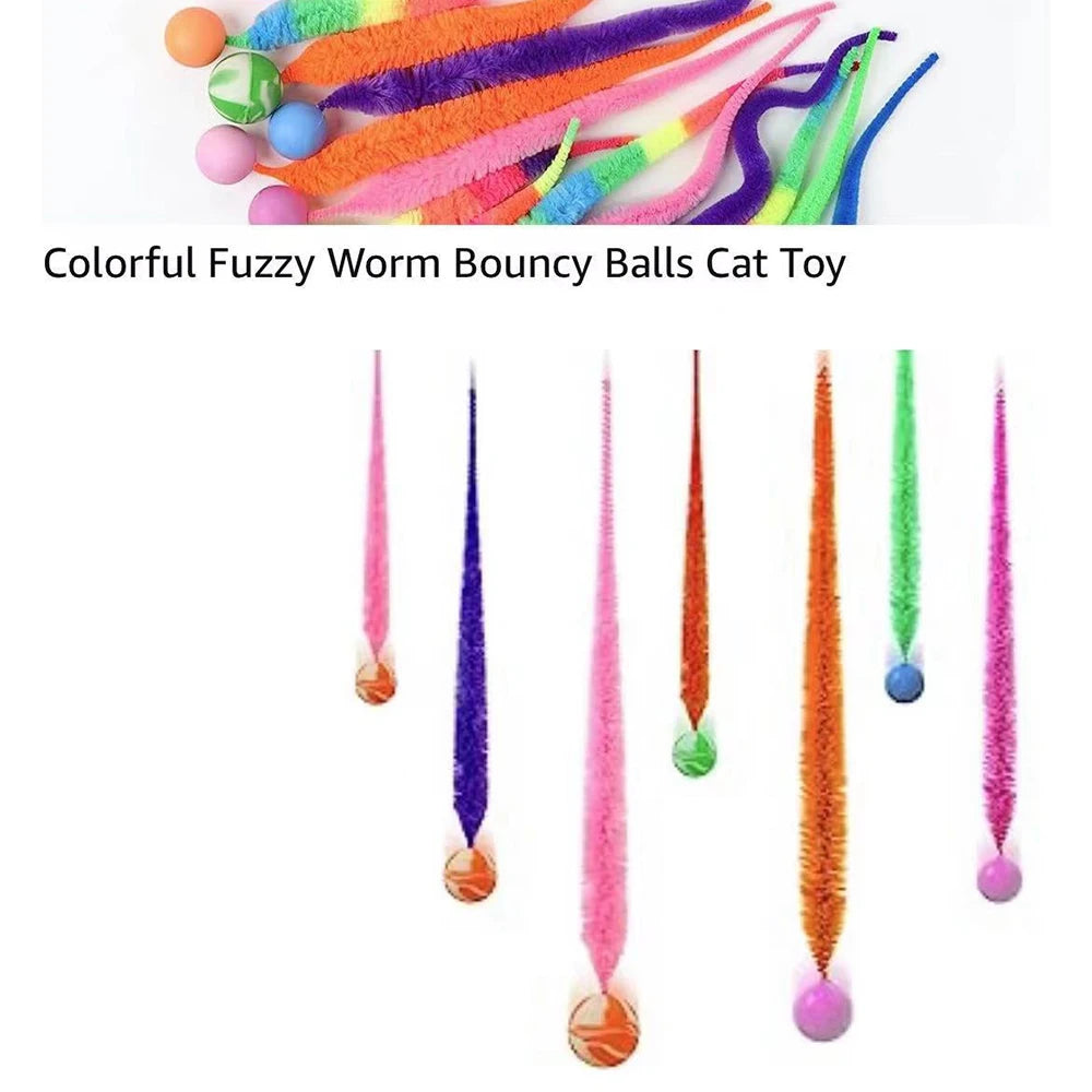 Jouet chenille pour chat en fausse fourrure — balle rebondissante – photo 3