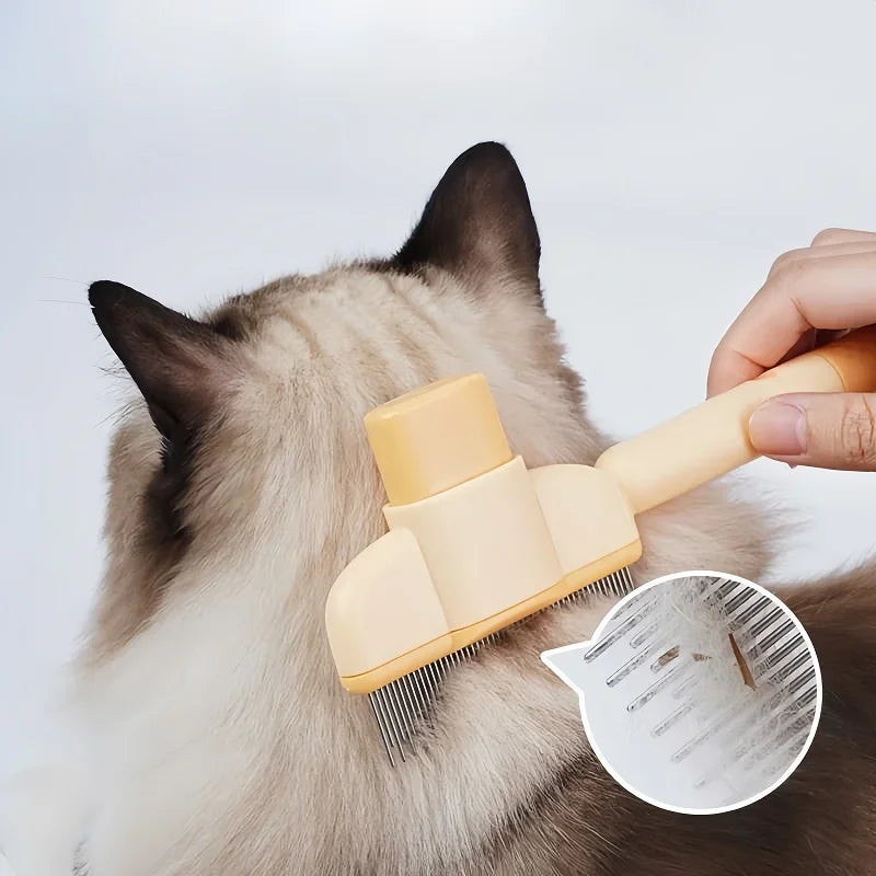 Brosse pour chat en inox — peigne anti-poils pour poils longs – photo 6