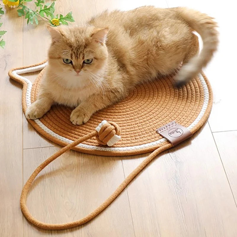 Tapis griffoir pour chat en corde de coton — 42 ou 50 cm