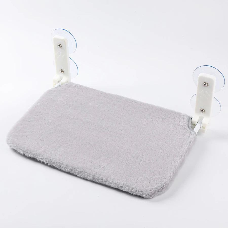 Hamac de fenêtre pour chat à ventouses — pliable, maille ou peluche – photo 8