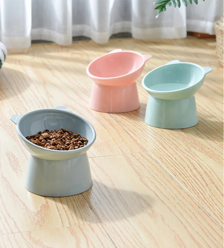 Gamelle inclinée surélevée pour chat — plastique, 3 coloris – photo 2
