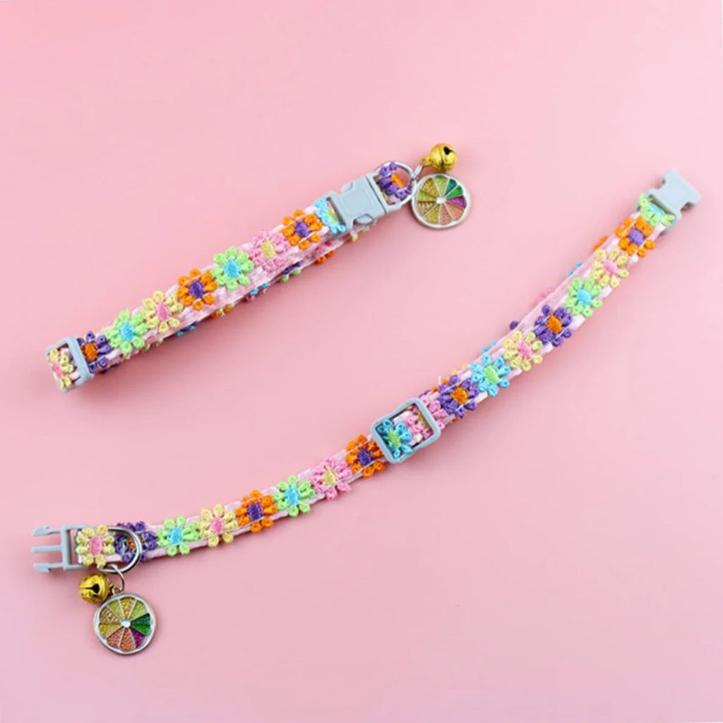 Collier pour chat avec clochette — réglable, motifs empreintes – photo 5