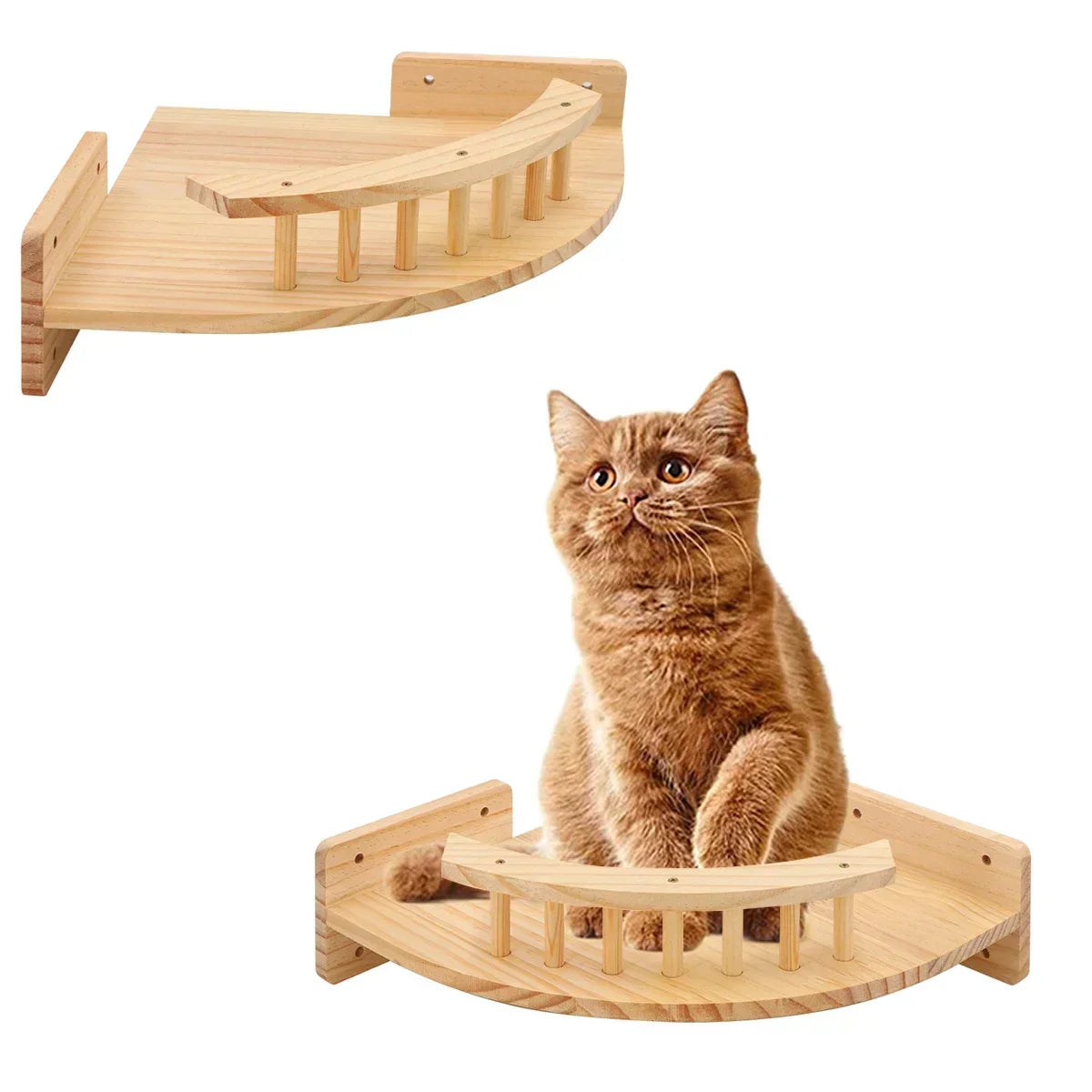 Parcours mural pour chat en bois — étagères d'escalade – photo 5
