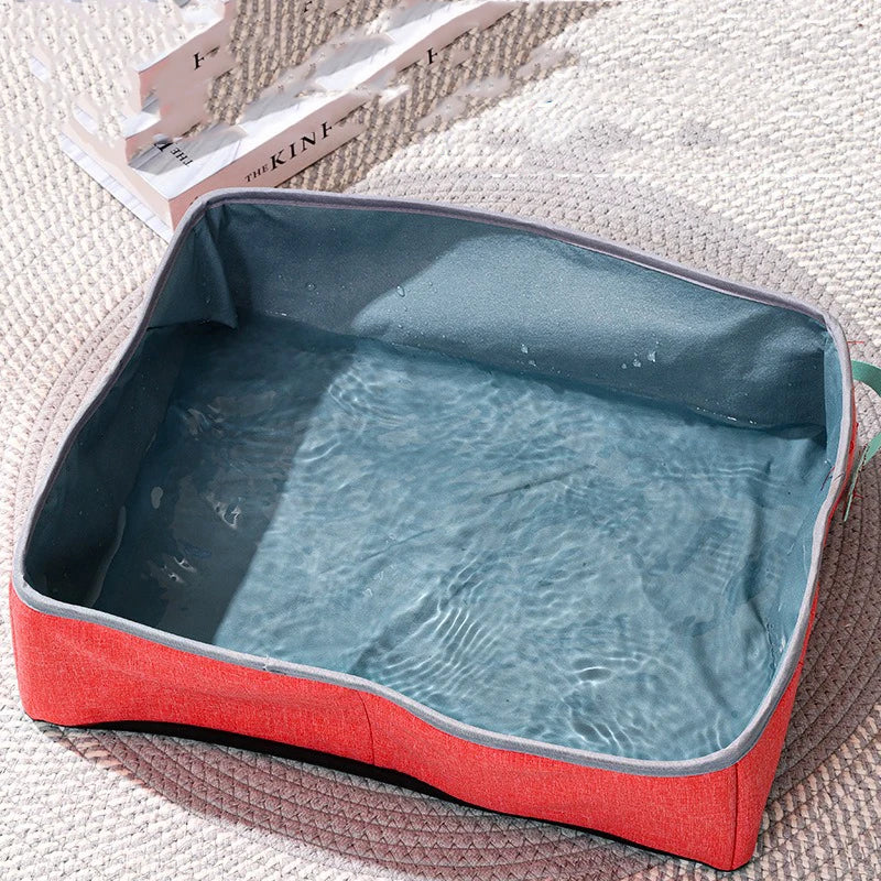 Bac à litière pour chat pliable semi-ouvert — tissu Oxford imperméable – photo 4