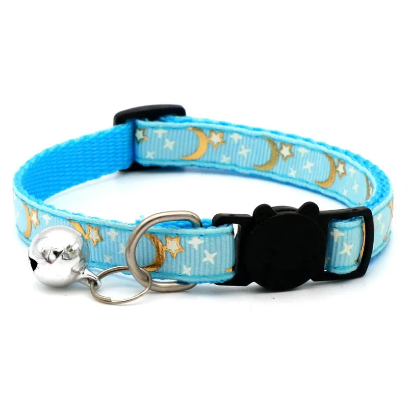 Collier pour chat avec clochette — réglable, motifs empreintes – photo 10