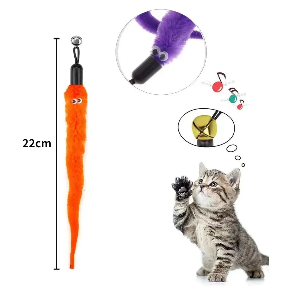 Recharges pour canne à chat — plumes, oiseaux, vers à grelot, balles – photo 6