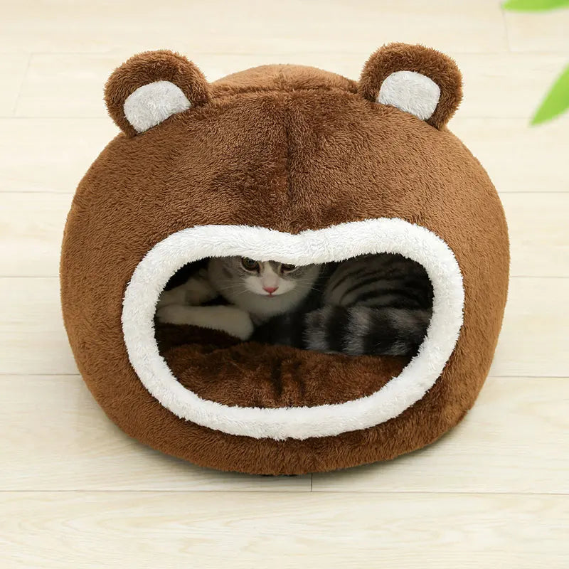 Lit tente pour chat en peluche — panier grotte douillet, S à L – photo 3