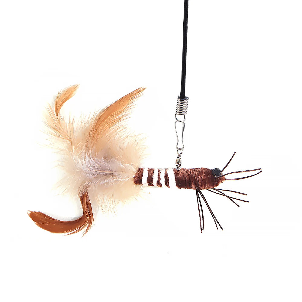 Canne à plumes pour chat libellule — tête de rechange ou avec canne – photo 5