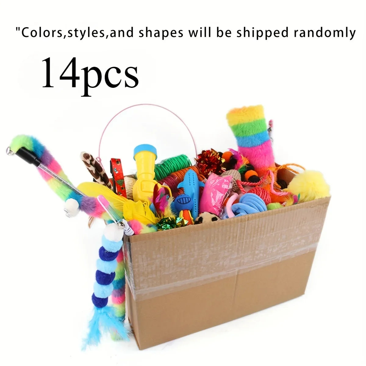 Lot de jouets pour chat assortis — 14 ou 28 pièces, peluches – photo 8