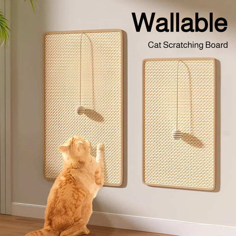 Tapis griffoir en sisal pour chat — protège canapé et meubles