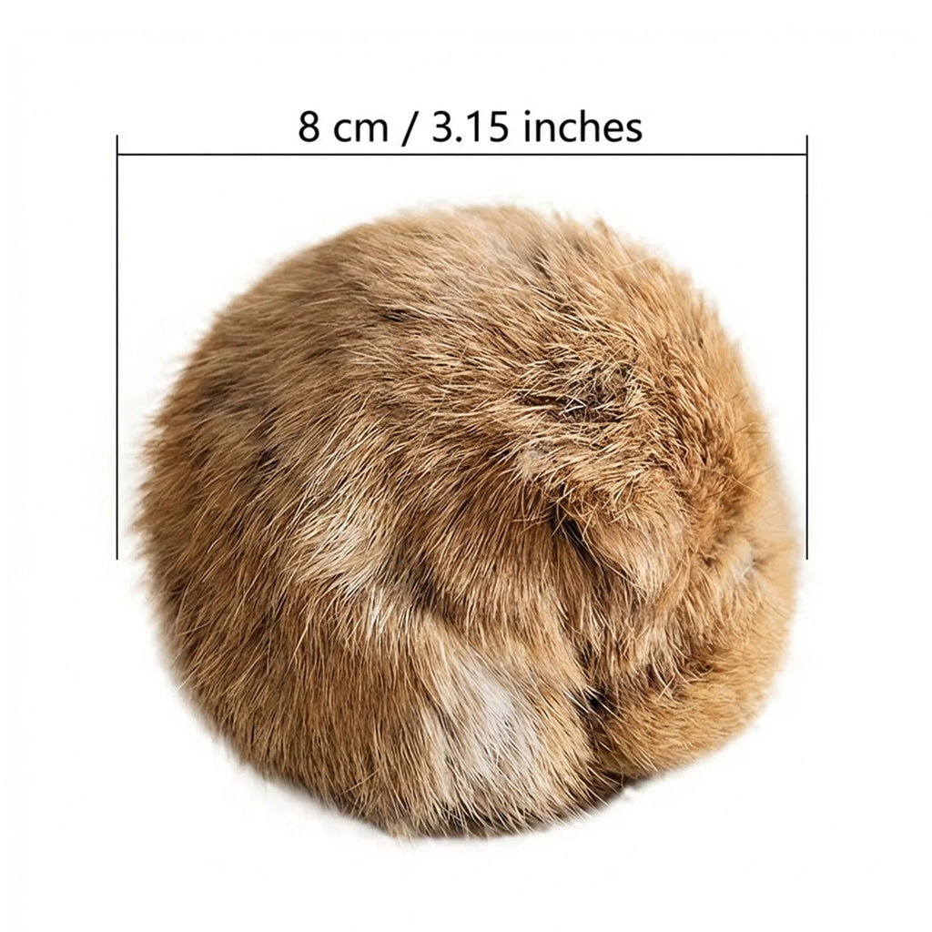 Balle en fourrure pour chat à l'herbe à chat — 8 cm – photo 4