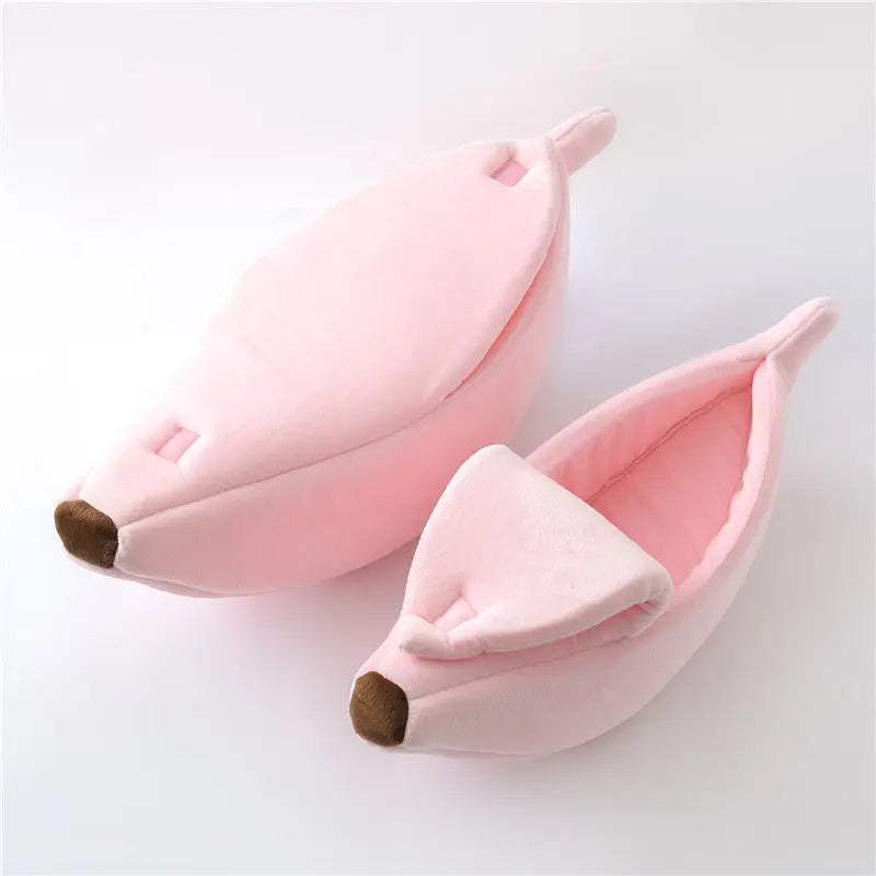 Lit banane pour chat en polaire — panier rigolo, S à XL, 4 coloris – photo 7