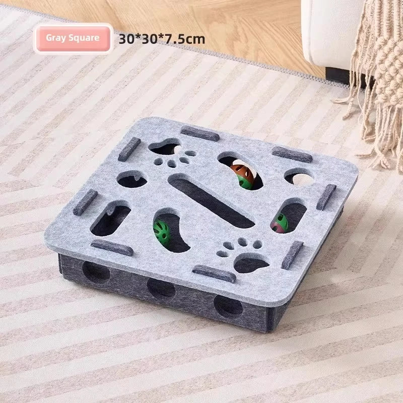 Jouet puzzle pour chat en feutre — boîte à balles d'activité – photo 8