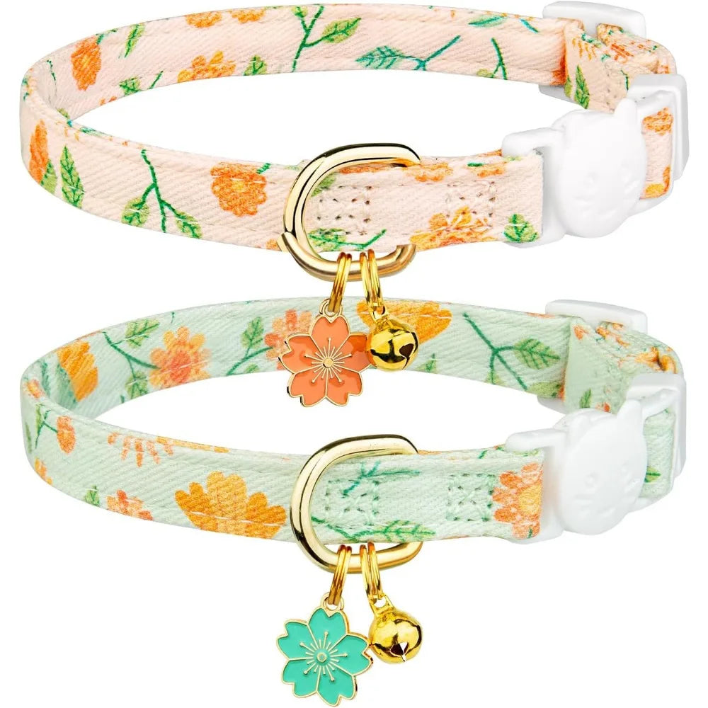 Collier pour chat motif fraises et pendentif cœur — grelot, lot de 2 – photo 7
