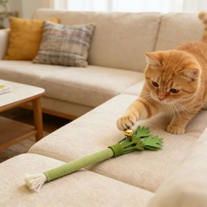 Bâton à mâchouiller pour chat à l'herbe à chat — feutre, couinant – photo 5