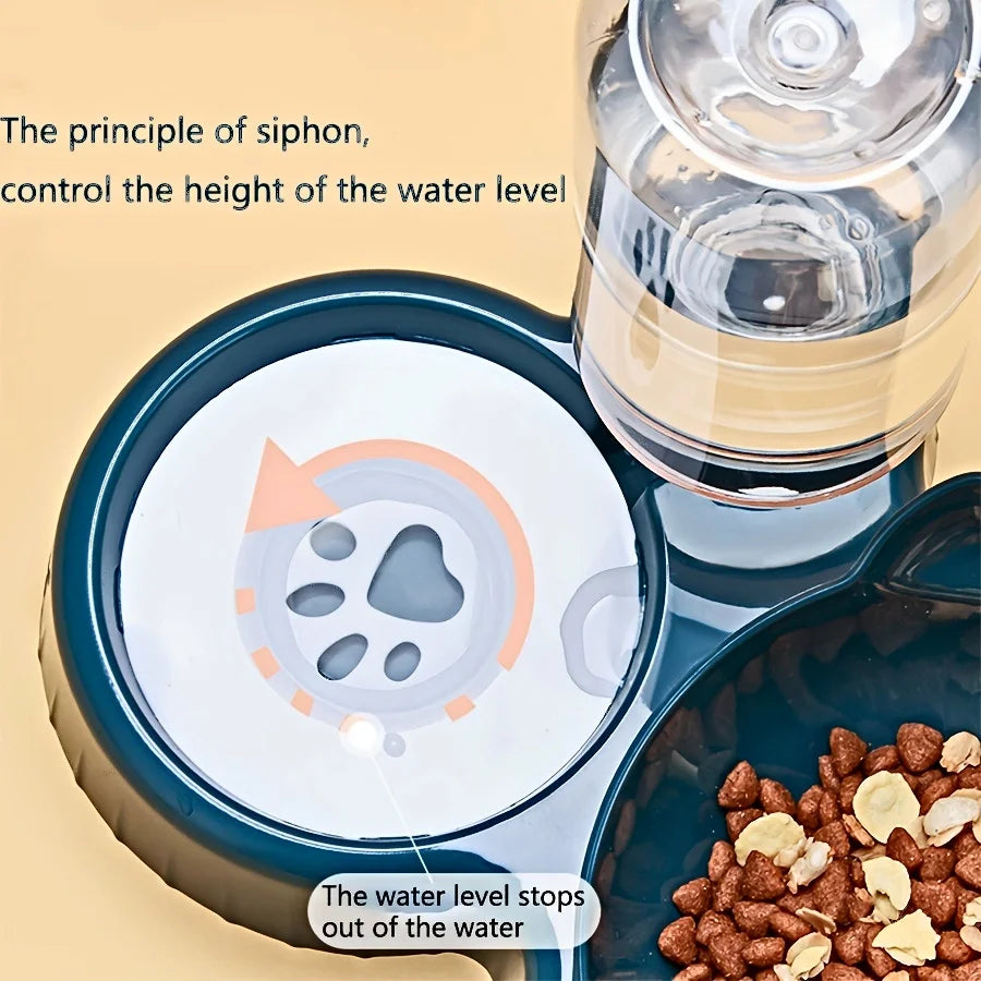 Gamelles inclinées pour chat avec distributeur d'eau — set 3 en 1 – photo 5