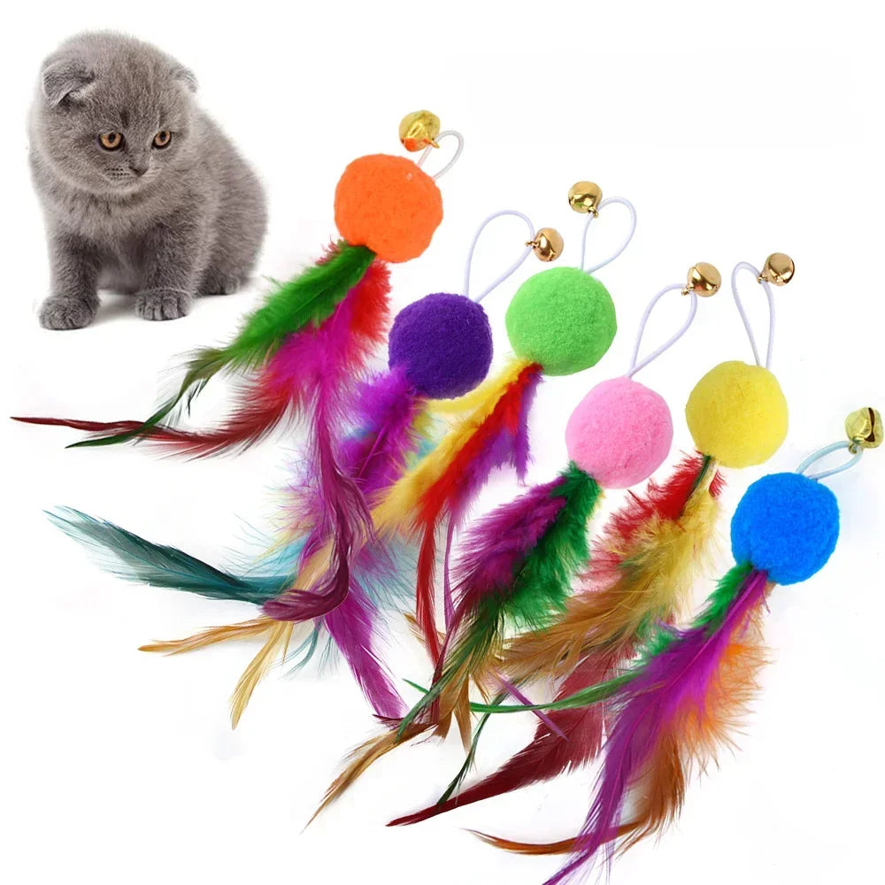 Recharges pour canne à chat — plumes, oiseaux, vers à grelot, balles – photo 53
