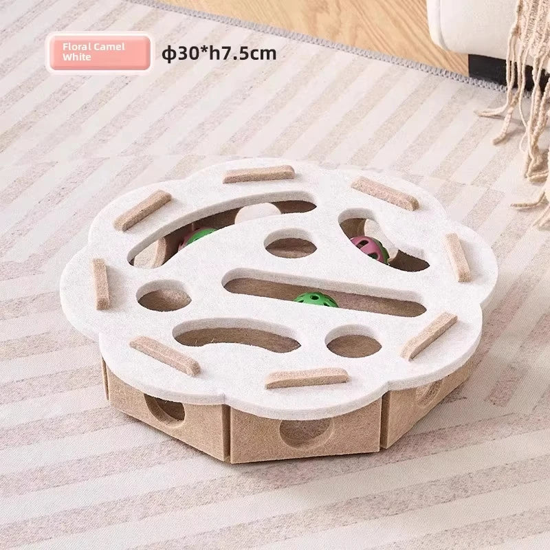 Jouet puzzle pour chat en feutre — boîte à balles d'activité – photo 6