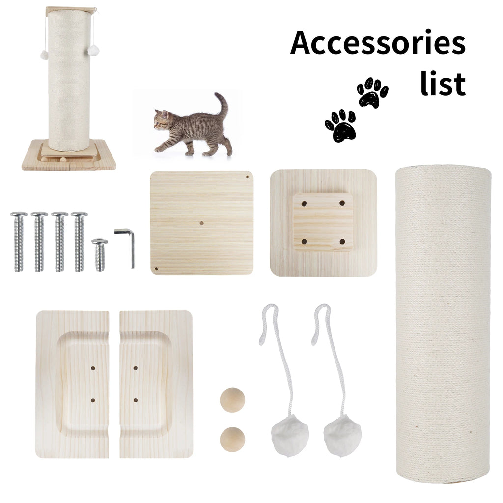 Griffoir pour chat sur pied 60 ou 80 cm — avec balle suspendue – photo 5