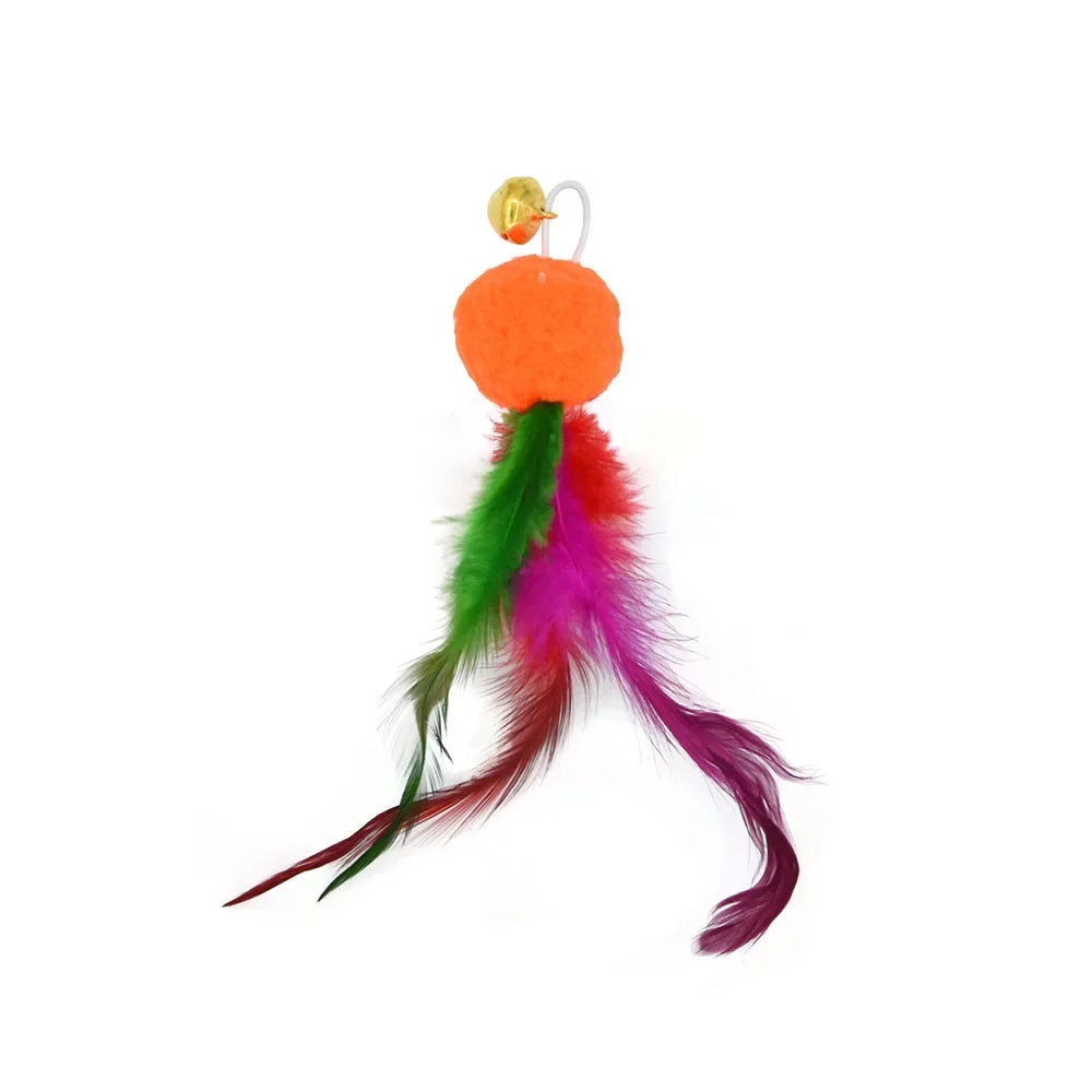 Recharges pour canne à chat — plumes, oiseaux, vers à grelot, balles – photo 13
