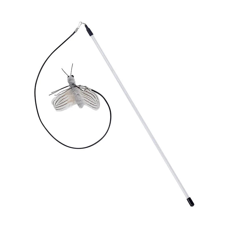 Canne à plumes pour chat libellule — tête de rechange ou avec canne – photo 9
