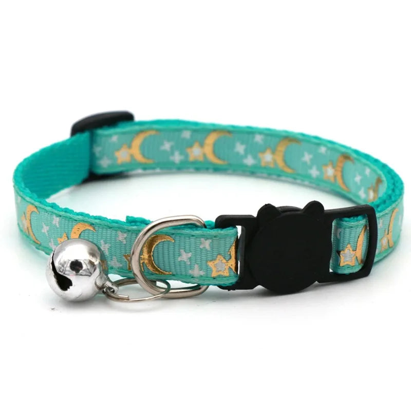 Collier pour chat avec clochette — réglable, motifs empreintes – photo 19