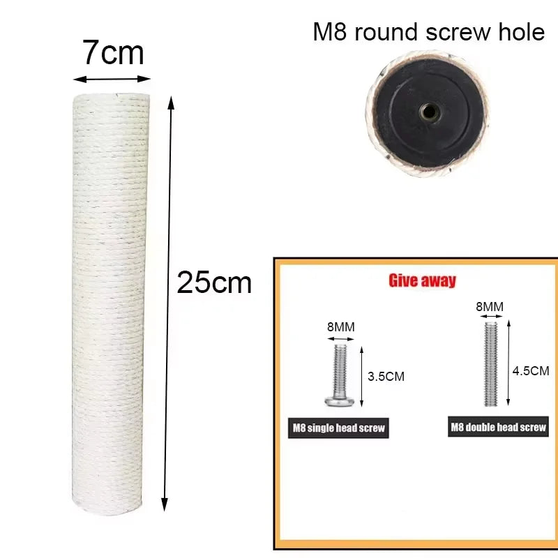 Poteau griffoir en sisal de rechange pour arbre à chat — 12,5 à 50 cm – photo 10