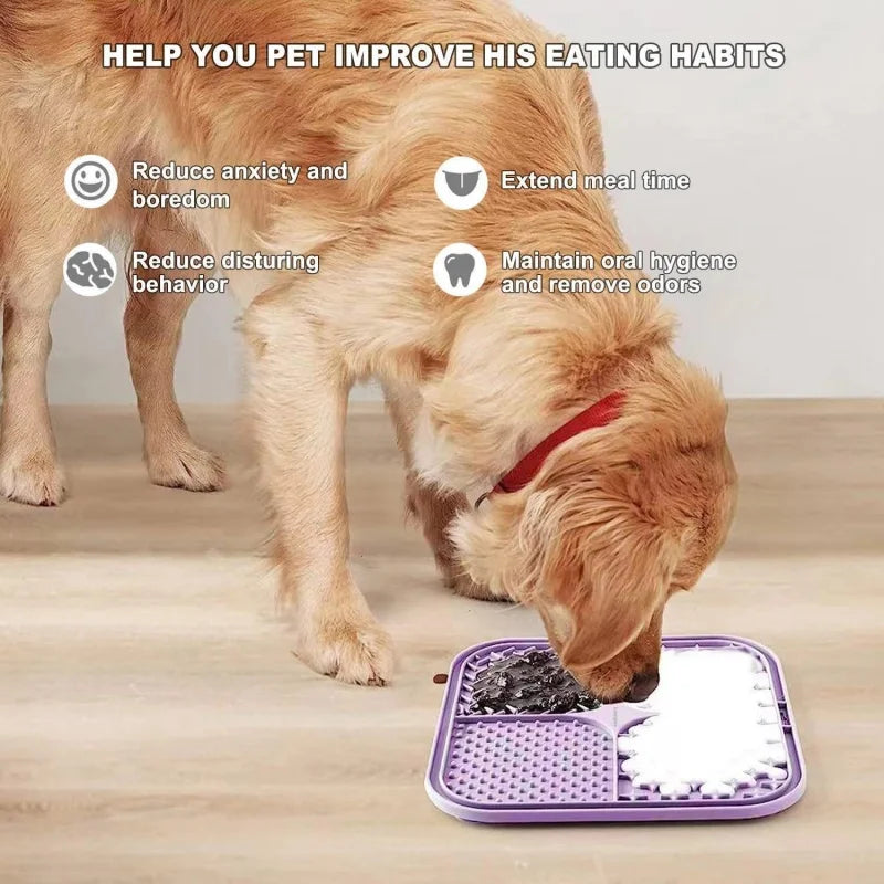 Tapis à lécher pour chat — assiette anti-glouton pour pâtée et yaourt – photo 4